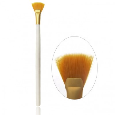 Glycolic Acid Skin Peeling Synthetic Hair Fan Brush Makeup Wood Handle Fan Brush Cosmetic